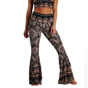 Yoga Democracy Bell Bottom Espresso Yourself Yoga Pants, Small